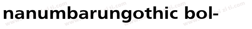 nanumbarungothic bol字体转换